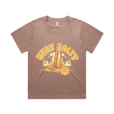 Salty Surfboard Tee - boxy cropped Thumbnail