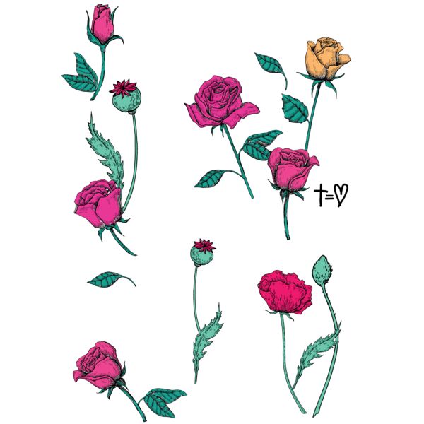 floral1 white tee Thumbnail